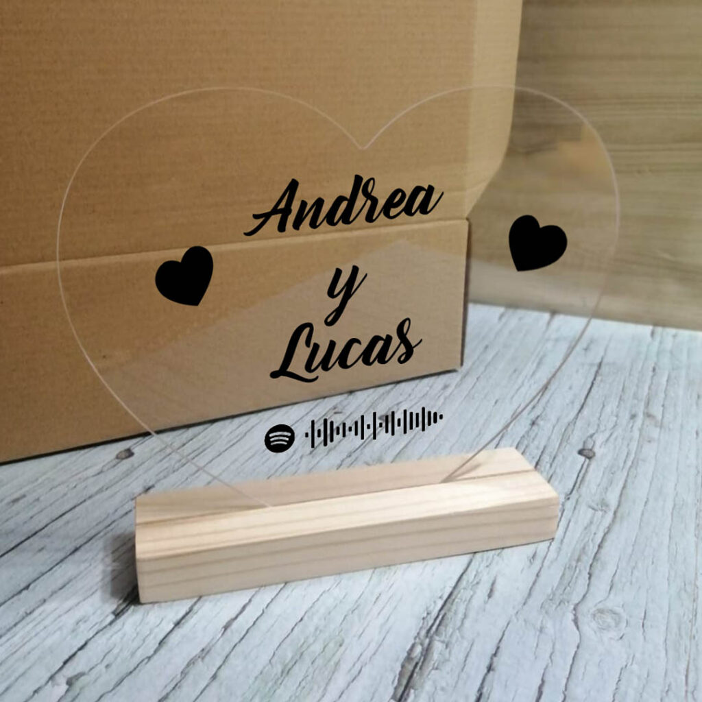 Abagua - Regalos personalizados 27 Cuadro Spootify de Corazón 2