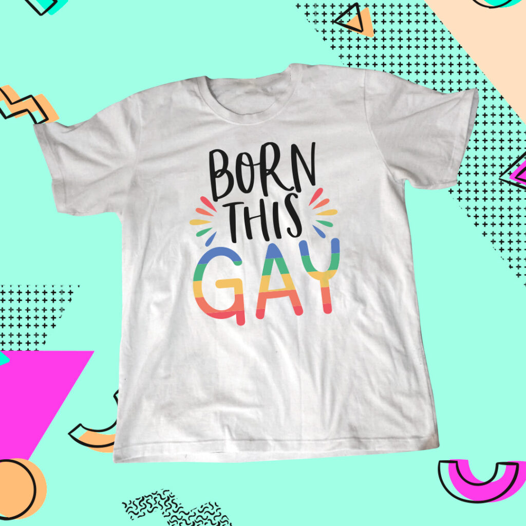 Abagua - Regalos personalizados 17 Polo born this way (Polos con diseño LGBT)