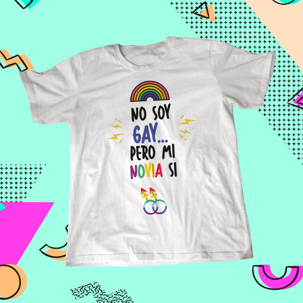 Abagua - Regalos personalizados 22 Polo No soy gay pero mi novia si (Polos con diseño LGBT)