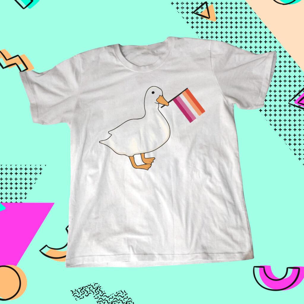 Abagua - Regalos personalizados 20 Polo Pato lesbiano (Polos con diseño LGBT)