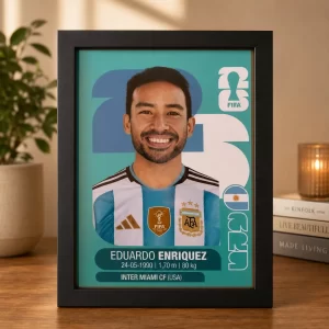 Cuadro futbolero personalizado tipo jugador