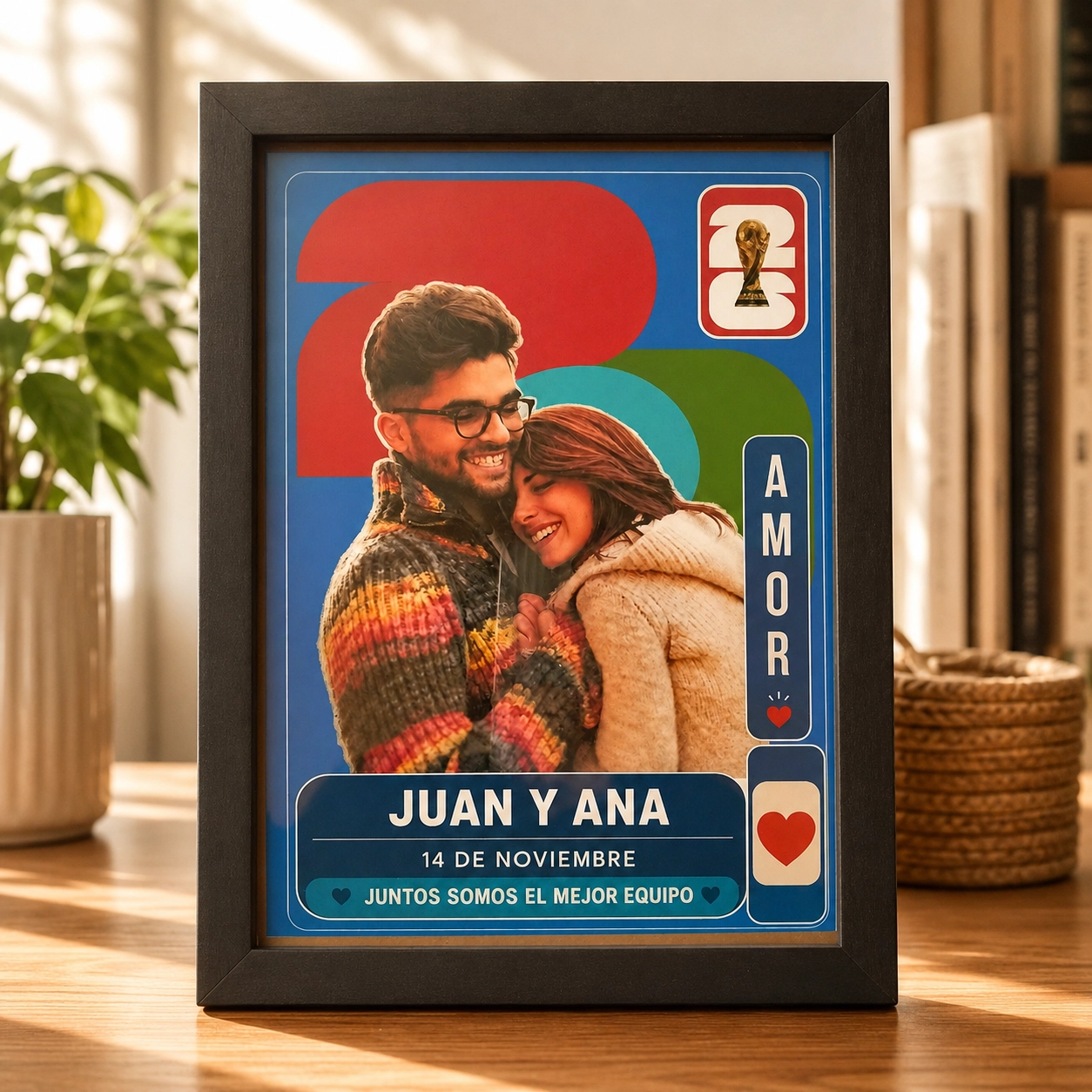 Cuadro Mundialista Personalizado para Parejas 1 Cuadro Mundialista Personalizado para Parejas